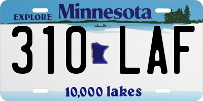 MN license plate 310LAF
