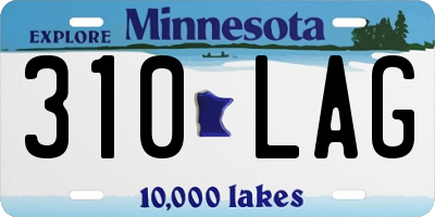 MN license plate 310LAG