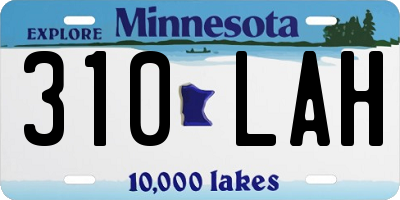 MN license plate 310LAH