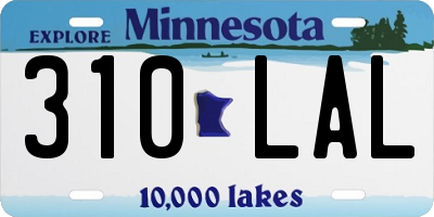 MN license plate 310LAL