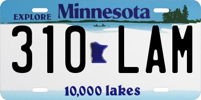 MN license plate 310LAM