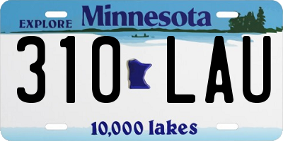 MN license plate 310LAU
