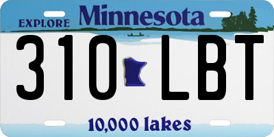 MN license plate 310LBT