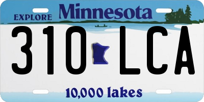 MN license plate 310LCA