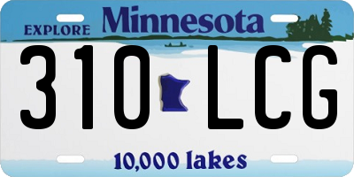 MN license plate 310LCG