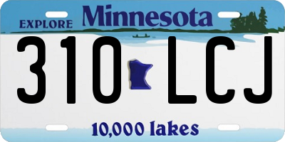 MN license plate 310LCJ