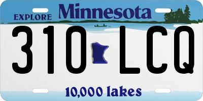 MN license plate 310LCQ
