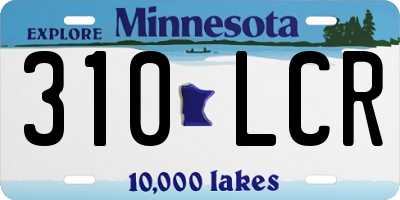 MN license plate 310LCR