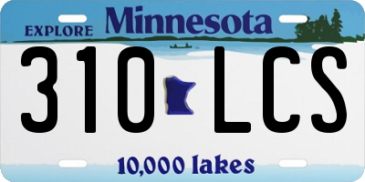 MN license plate 310LCS