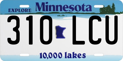 MN license plate 310LCU