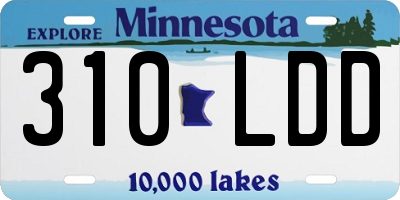 MN license plate 310LDD