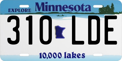 MN license plate 310LDE