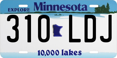 MN license plate 310LDJ