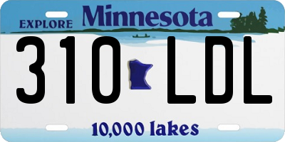 MN license plate 310LDL