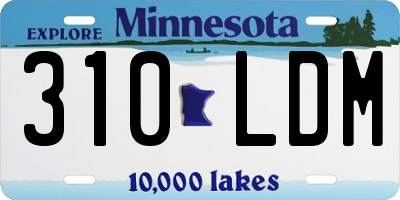MN license plate 310LDM