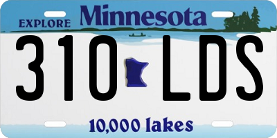 MN license plate 310LDS