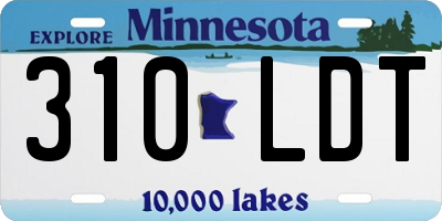 MN license plate 310LDT