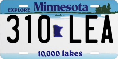 MN license plate 310LEA