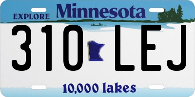 MN license plate 310LEJ