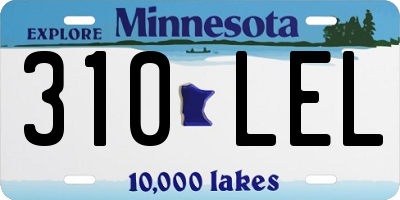 MN license plate 310LEL