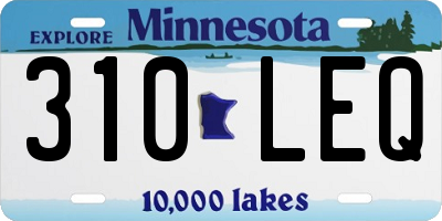 MN license plate 310LEQ