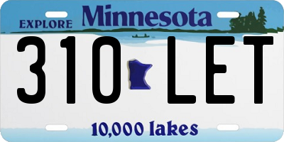 MN license plate 310LET