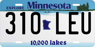 MN license plate 310LEU