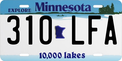 MN license plate 310LFA