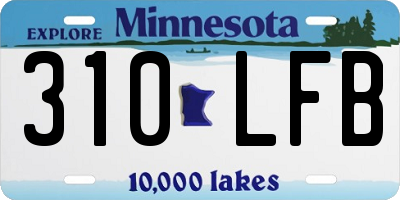 MN license plate 310LFB