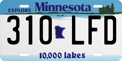 MN license plate 310LFD