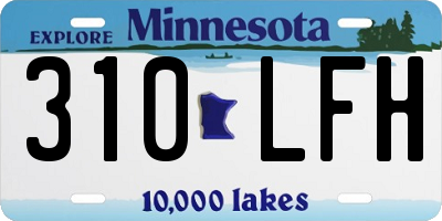 MN license plate 310LFH