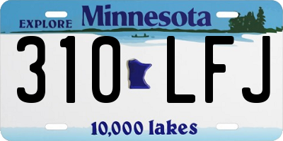 MN license plate 310LFJ