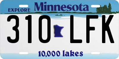 MN license plate 310LFK