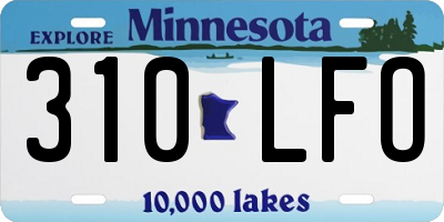 MN license plate 310LFO