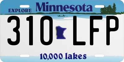 MN license plate 310LFP