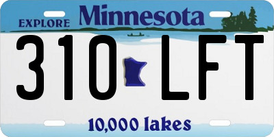 MN license plate 310LFT