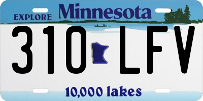 MN license plate 310LFV