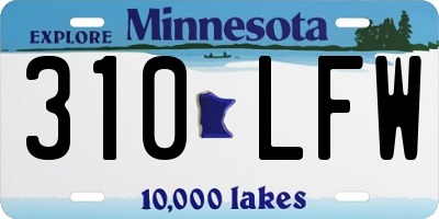 MN license plate 310LFW