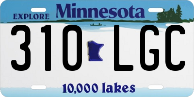 MN license plate 310LGC