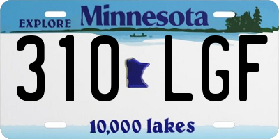 MN license plate 310LGF