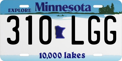 MN license plate 310LGG
