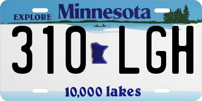 MN license plate 310LGH