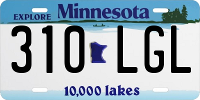 MN license plate 310LGL
