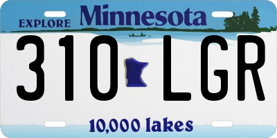 MN license plate 310LGR
