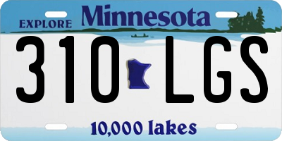 MN license plate 310LGS