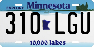 MN license plate 310LGU