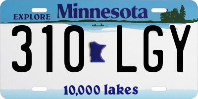 MN license plate 310LGY