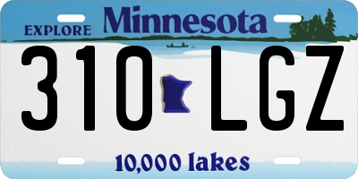 MN license plate 310LGZ