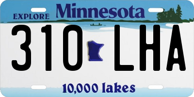 MN license plate 310LHA