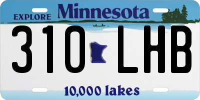 MN license plate 310LHB